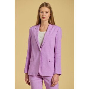 SAKO GANT D2. STRETCH LINEN STRAIGHT BLAZER fialová 44