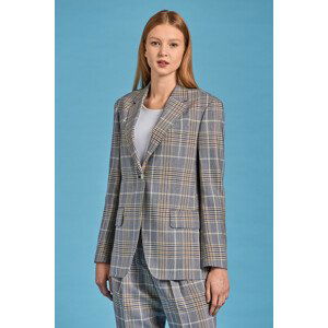 SAKO GANT D1. LTW CHECK OVERSIZED BLAZER modrá 34