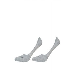 PONOŽKY GANT D1. 2 PACK SOLID INVISIBLE SOCKS šedá None