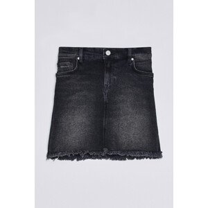 SUKNĚ GANT D2. FRINGE DENIM SKIRT černá 122/128