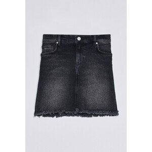 SUKNĚ GANT D2. FRINGE DENIM SKIRT černá 170