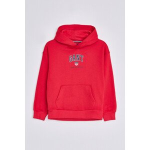 MIKINA GANT D2. GANT RETRO SHIELD HOODIE červená 158/164