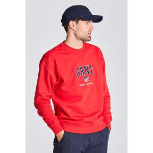 MIKINA GANT D.2 RETRO SHIELD C-NECK SWEAT červená XL