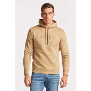 MIKINA GANT TONAL ARCHIVE SHIELD HOOD hnědá XXL