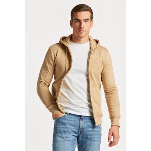 MIKINA GANT TONAL ARCHIVE SHIELD ZIP HOODIE hnědá XXXL