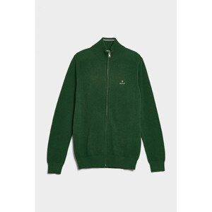 SVETR GANT COTTON PIQUE ZIP CARDIGAN zelená L