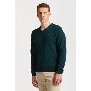 SVETR GANT SUPERFINE LAMBSWOOL V-NECK zelená L