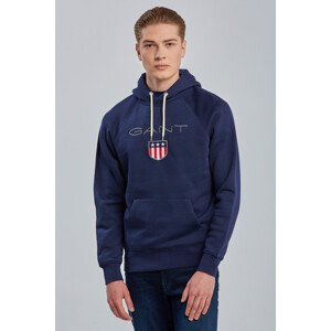 MIKINA GANT SHIELD HOODIE modrá S