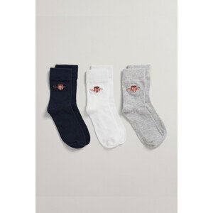 PONOŽKY GANT D1. ARCHIVE SHIELD SOCKS 3-PACK šedá 19/21