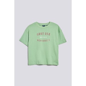 TRIČKO GANT D1. GANT USA SS T-SHIRT zelená 122/128