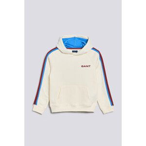 MIKINA GANT D2. SPORTY STRIPE HOODIE bílá 170