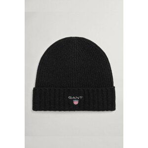 ČEPICE GANT D1. WOOL LINED BEANIE BLACK