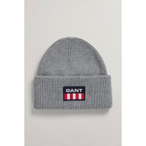 ČEPICE GANT D1. RETRO SHIELD BEANIE šedá S/M