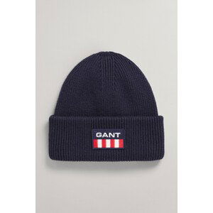 ČEPICE GANT D1. RETRO SHIELD BEANIE modrá L/XL