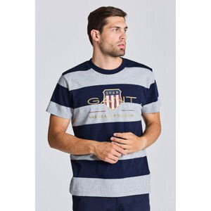 TRIČKO GANT D1. BAR STRIPE ARCHIVE SHIELD TEE šedá L