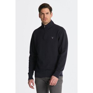 MIKINA GANT D1. WAFFLE HALF ZIP SWEAT modrá M