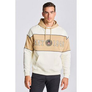 MIKINA GANT D1. CREST SHIELD BLOCK HOODIE bílá XL