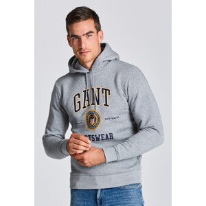 MIKINA GANT D1. GANT CREST SHIELD SWEAT HOODIE šedá S