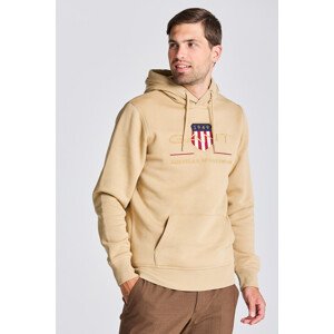 MIKINA GANT ARCHIVE SHIELD HOODIE hnědá XXXL