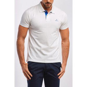 POLOKOŠILE GANT CONTRAST COLLAR PIQUE SS RUGGER bílá XXL