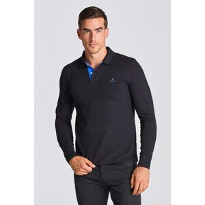 POLOKOŠILE GANT CONTRAST COLLAR PIQUE LS RUGGER černá S