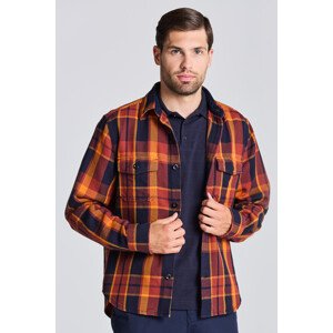 KOŠILE GANT D1. HEAVY TWILL CHECK OVERSHIRT červená XL