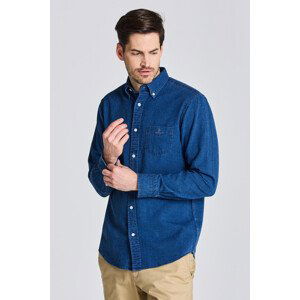 KOŠILE GANT D2. REG INDIGO JACQUARD DOT SHIRT modrá M