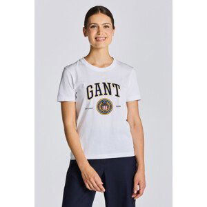 TRIČKO GANT D1. CREST SHIELD SS T-SHIRT bílá S