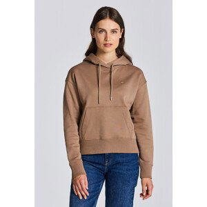 MIKINA GANT ICON G ESSENTIAL HOODIE hnědá XS