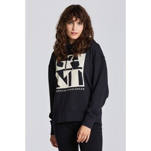 MIKINA GANT D1. QUADRAT LOGO HOODIE černá M