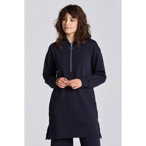 ŠATY GANT D1. HALF ZIP SWEAT DRESS modrá XS