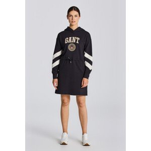 ŠATY GANT D1. CREST SHIELD HOODIE DRESS černá XS