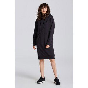 ŠATY GANT ICON G ESSENTIAL HOODIE DRESS černá S