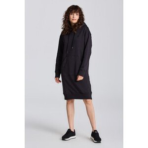 ŠATY GANT ICON G ESSENTIAL HOODIE DRESS černá M