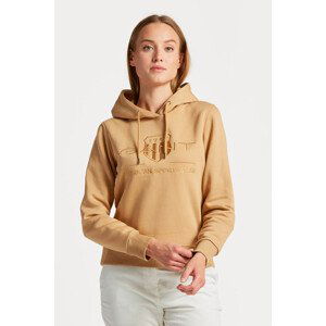 MIKINA GANT TONAL ARCHIVE SHIELD HOODIE hnědá S