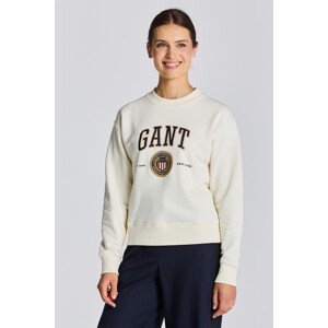 MIKINA GANT D1. CREST SHIELD C-NECK SWEAT bílá XS