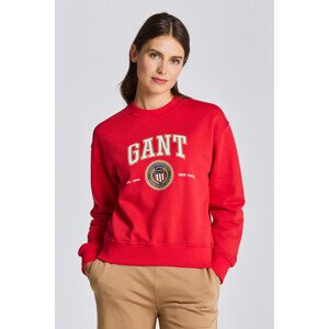 MIKINA GANT D1. CREST SHIELD C-NECK SWEAT červená XS