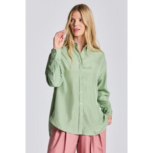 KOŠILE GANT RELAXED SILK SHIRT zelená 32