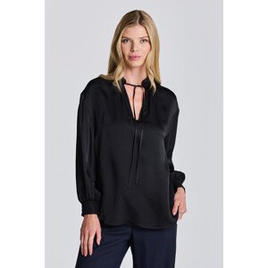 KOŠILE GANT D1. STAND COLLAR POP OVER BLOUSE černá 34