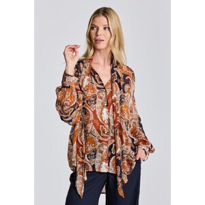 KOŠILE GANT D2. PAISLEY BOW BLOUSE oranžová 34