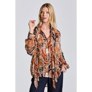 KOŠILE GANT D2. PAISLEY BOW BLOUSE oranžová 40