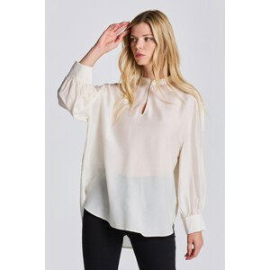 KOŠILE GANT D2. LYOCELL SILK POP OVER BLOUSE bílá 40