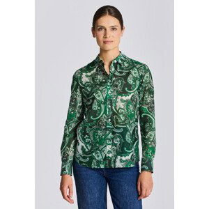 KOŠILE GANT D2. REG PAISLEY COTTON SILK SHIRT zelená 34