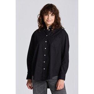 KOŠILE GANT D1. RELAXED BD LUXURY POPLIN černá 40