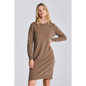 ŠATY GANT D1. SUPERFINE LAMBSWOOL DRESS hnědá XS