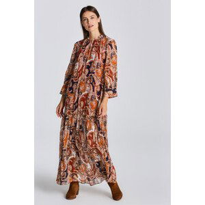 ŠATY GANT D2. PAISLEY FLOUNCE MAXI DRESS oranžová 38