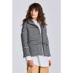 BUNDA GANT D1. HOUNDSTOOTH CROPPED JACKET černá M