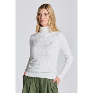 ROLÁK GANT STRETCH COTTON CABLE TURTLE NECK bílá L