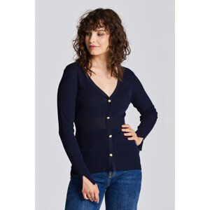 SVETR GANT D2. RIB CARDIGAN TOP modrá S