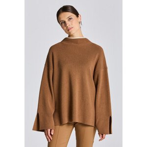 SVETR GANT D1. RIB MOCK NECK SWEATER hnědá XS